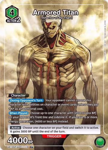 Armored Titan (R*) (UE10ST/AOT-1-112), Attack on Titan Starter Deck — Union Arena card price