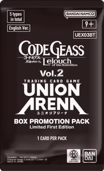 CODE GEASS: Lelouch of the Rebellion Vol.2 - Box Promotion Pack, UEX03BT: CODE GEASS: Lelouch of the Rebellion Vol.2 — Union Arena sealed product price