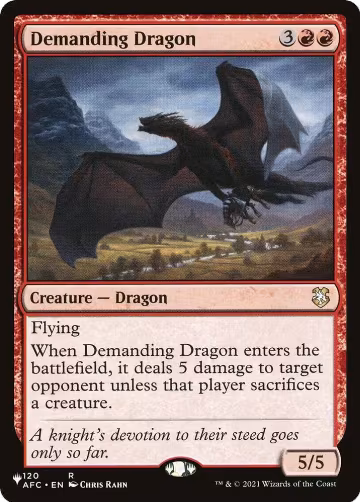 Demanding Dragon (120), The List Reprints — Magic card price