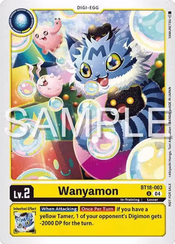 Wanyamon (Time Stranger Demo Deck) (BT18-003 U), Digimon Demo Deck Exclusive Cards — Digimon card price
