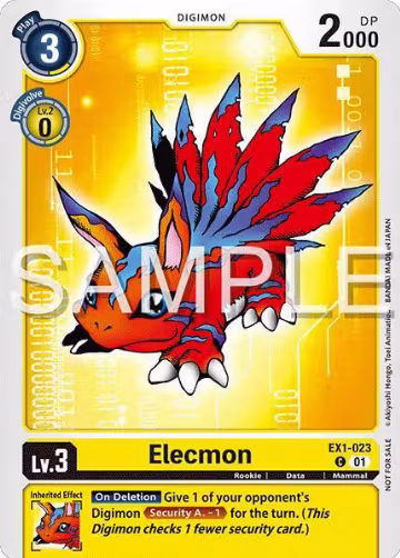 Elecmon (EX1-023) (Time Stranger Demo Deck) (EX1-023 C), Digimon Demo Deck Exclusive Cards — Digimon card price