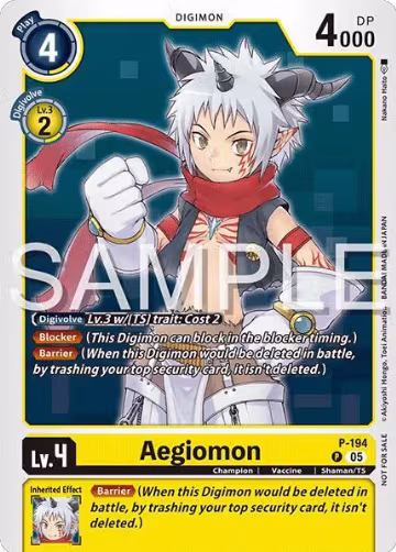 Aegiomon (Time Stranger Demo Deck) (P-194 P), Digimon Demo Deck Exclusive Cards — Digimon card price