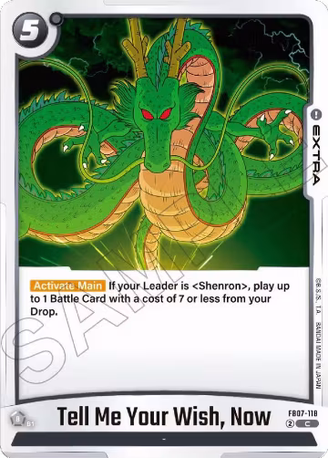 Tell Me Your Wish, Now (FB07-118), Wish For Shenron — DB Fusion card price