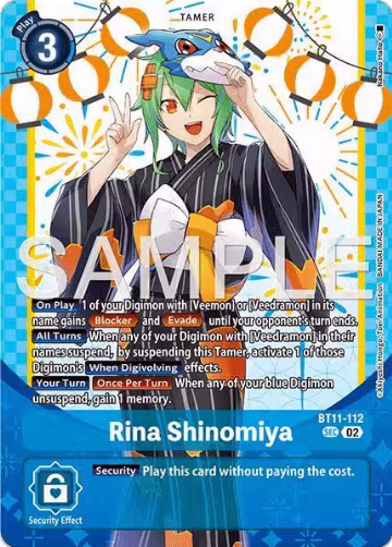 Rina Shinomiya (Premium Heroines Set Ver.2) (BT11-112 SEC), Dimensional Phase — Digimon card price