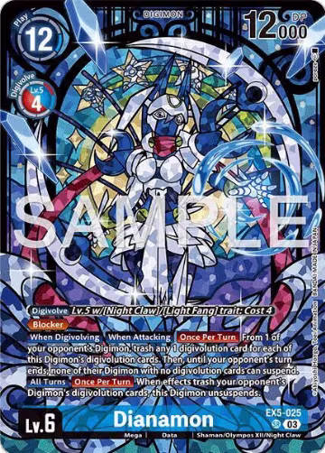 Dianamon (Premium Heroines Set Ver.2) (EX5-025 SR), Animal Colosseum — Digimon card price