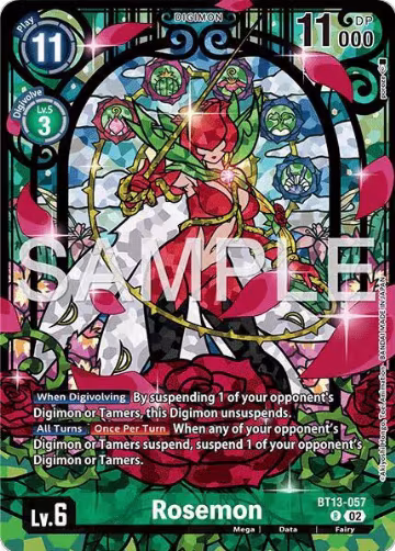 Rosemon (Premium Heroines Set Ver.2) (BT13-057 R), Versus Royal Knights — Digimon card price