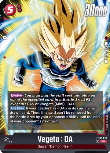 Vegeta : DA - FB07-021 (FB07-021), Wish For Shenron — DB Fusion card price