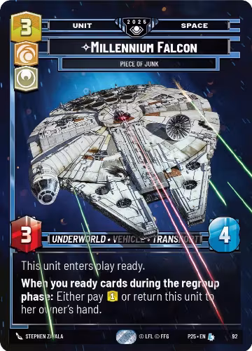 Millennium Falcon - Piece of Junk (92), Organized Play Promos — Star Wars card price