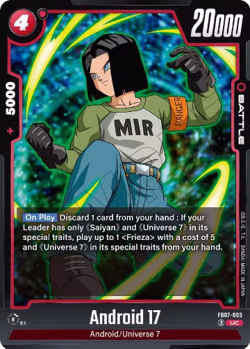 Android 17 - FB07-005 (FB07-005), Wish For Shenron — DB Fusion card price