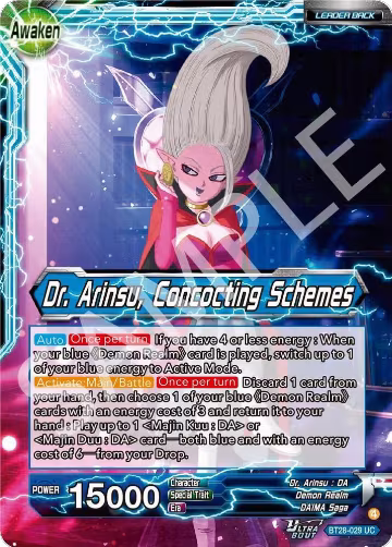 Dr. Arinsu // Dr. Arinsu, Concocting Schemes (BT28-029), Prismatic Clash — DB Super card price
