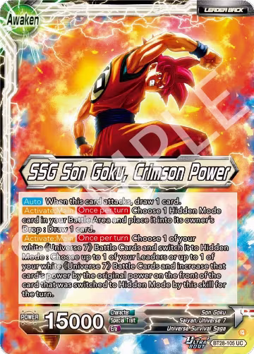 Son Goku // SSG Son Goku, Crimson Power (BT28-105), Prismatic Clash — DB Super card price