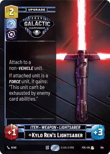 Kylo Ren's Lightsaber (104), Organized Play Promos — Star Wars card price
