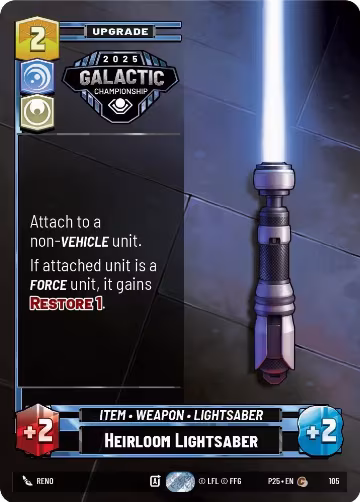 Heirloom Lightsaber (105), Organized Play Promos — Star Wars card price