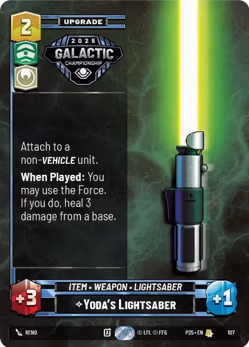 Yoda's Lightsaber (107), Organized Play Promos — Star Wars card price