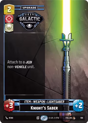 Knight's Saber (109), Organized Play Promos — Star Wars card price