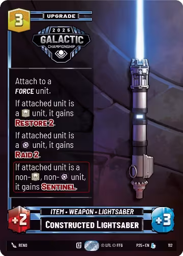 Constructed Lightsaber (112), Organized Play Promos — Star Wars card price
