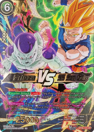 Frieza VS SS Son Goku (BT28-143), Prismatic Clash — DB Super card price
