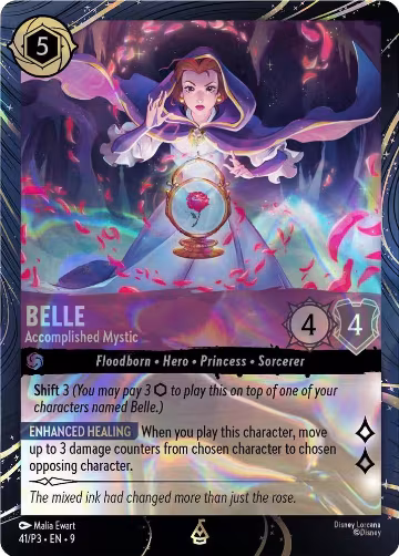 Belle - Accomplished Mystic (41), Disney Lorcana Promo Cards — Lorcana card price