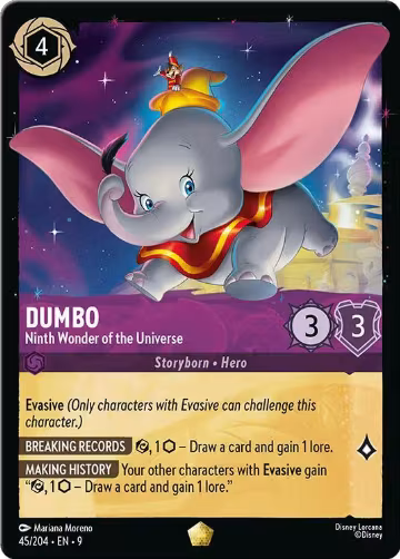 Dumbo - Ninth Wonder of the Universe (45/204), Fabled — Lorcana card price