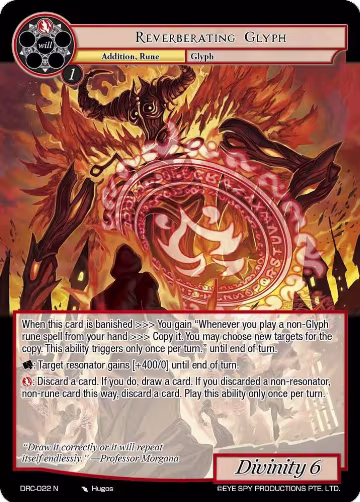 Reverberating Glyph (DRC-022 N), Descent into the Raven's Catacombs — Force of Will card price