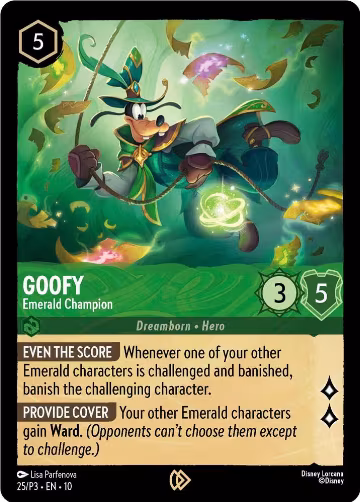 Goofy - Emerald Champion (25), Disney Lorcana Promo Cards — Lorcana card price