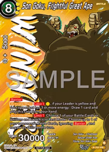 Son Goku, Frightful Great Ape (Ultra-Bout Series Tournament Pack Vol.13) (Winner) (P-707), Tournament Promotion Cards — DB Super card price