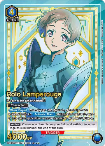 Rolo Lamperouge (016) (SR**) (UEX03BT/CGH-2-016), UEX03BT: CODE GEASS: Lelouch of the Rebellion Vol.2 — Union Arena card price