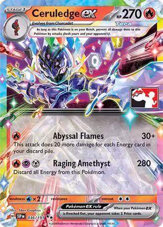 Ceruledge ex - 036/191 (036/191), Prize Pack Series Cards — Pokémon card price