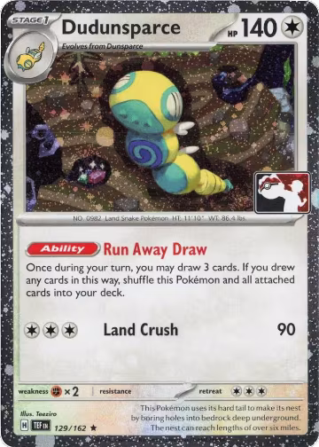 Dudunsparce - 129/162 (Cosmos Holo) (129/162), Prize Pack Series Cards — Pokémon card price