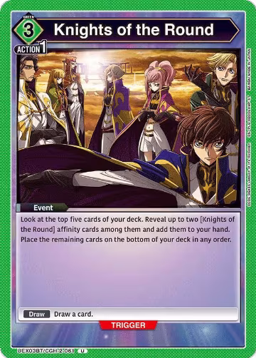 Knights of the Round (UEX03BT/CGH-2-061), UEX03BT: CODE GEASS: Lelouch of the Rebellion Vol.2 — Union Arena card price