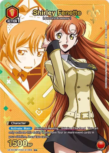 Shirley Fenette (U*) (UEX03BT/CGH-2-069), UEX03BT: CODE GEASS: Lelouch of the Rebellion Vol.2 — Union Arena card price