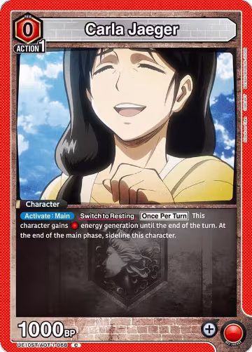 Carla Jaeger (UE10ST/AOT-1-068), Attack on Titan Starter Deck — Union Arena card price