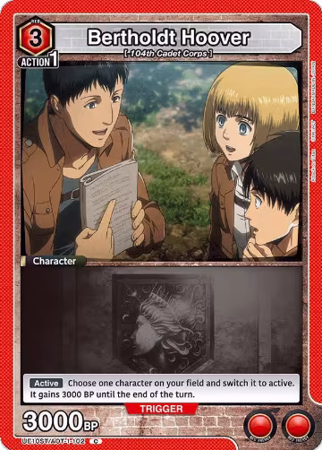 Bertholdt Hoover (UE10ST/AOT-1-102), Attack on Titan Starter Deck — Union Arena card price