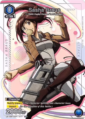 Sasha Braus (017) (U*) (UE10BT/AOT-1-017), Attack on Titan — Union Arena card price