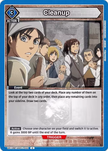 Cleanup (UE10BT/AOT-1-031), Attack on Titan — Union Arena card price