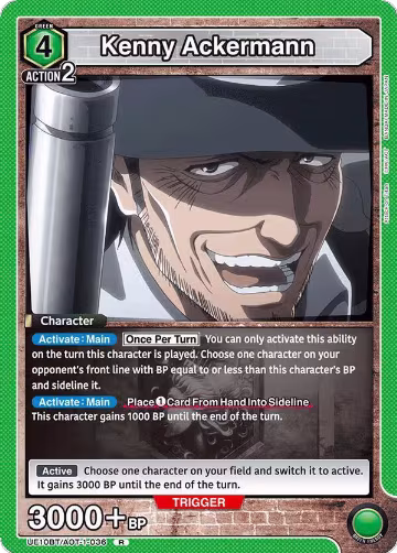 Kenny Ackermann (036) (UE10BT/AOT-1-036), Attack on Titan — Union Arena card price