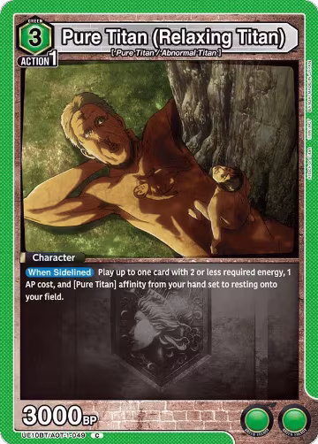Pure Titan (Relaxing Titan) (UE10BT/AOT-1-049), Attack on Titan — Union Arena card price