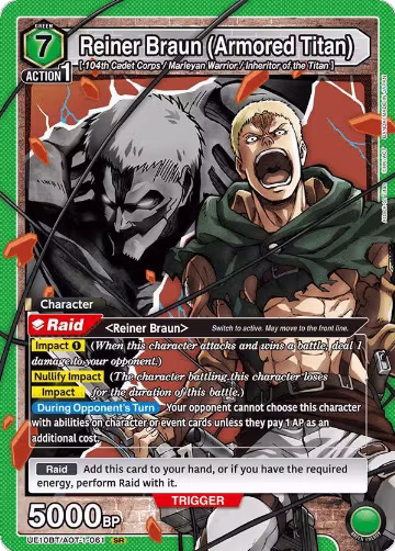 Reiner Braun (Armored Titan) (UE10BT/AOT-1-061), Attack on Titan — Union Arena card price