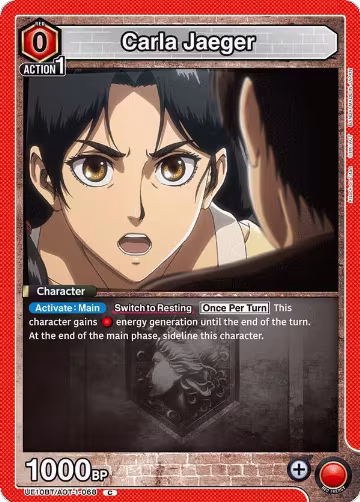 Carla Jaeger (UE10BT/AOT-1-068), Attack on Titan — Union Arena card price