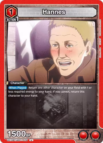 Hannes (UE10BT/AOT-1-070), Attack on Titan — Union Arena card price