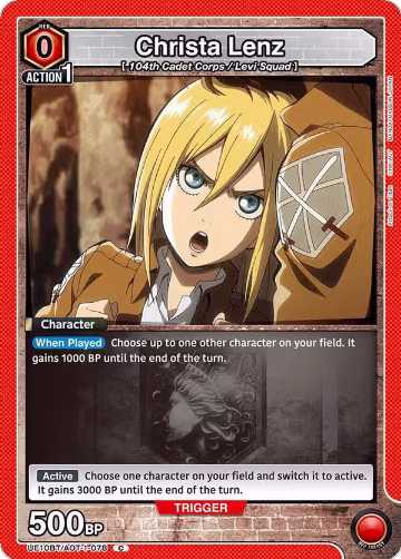 Christa Lenz (UE10BT/AOT-1-078), Attack on Titan — Union Arena card price