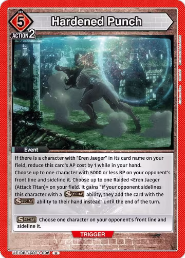Hardened Punch (UE10BT/AOT-1-096), Attack on Titan — Union Arena card price
