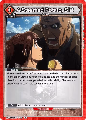 A Steamed Potato, Sir! (UE10BT/AOT-1-100), Attack on Titan — Union Arena card price