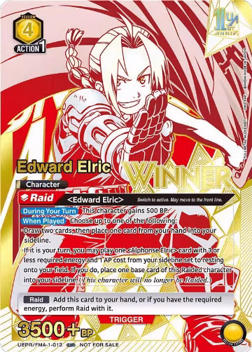 Edward Elric (012) (Winner) (UEPR/FMA-1-012), Union Arena Promotion Cards — Union Arena card price