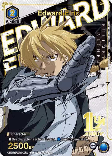 Edward Elric (039) (Gold) (UEPR/FMA-1-039), Union Arena Promotion Cards — Union Arena card price