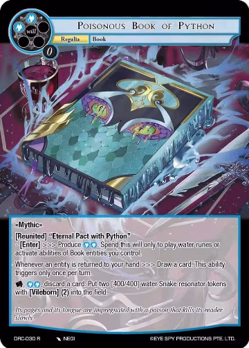 Poisonous Book of Python (DRC-030 R), Descent into the Raven's Catacombs — Force of Will card price