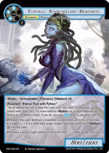 Euryale, Bonechilling Demoness (DRC-026 SR), Descent into the Raven's Catacombs — Force of Will card price