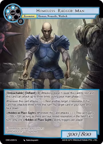 Homeless Ragged Man (DRC-029 N), Descent into the Raven's Catacombs — Force of Will card price