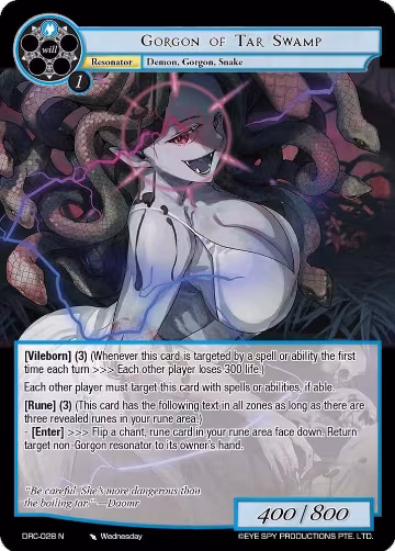 Gorgon of Tar Swamp (DRC-028 N), Descent into the Raven's Catacombs — Force of Will card price