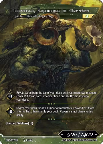 Ceaseless Hunger, Belphegor // Belphegor, Archdemon of Gluttony (DRC-037 JR), Descent into the Raven's Catacombs — Force of Will card price